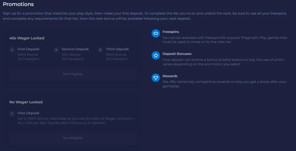 Crypto casino sign-up bonus offer