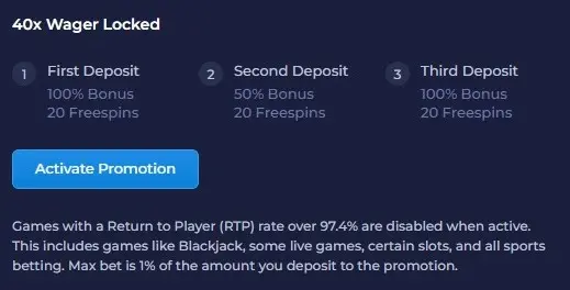 Wager-locked bonus balance